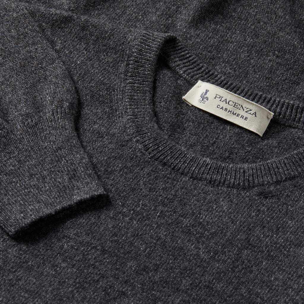 MTO Cashmere Crew Neck Pullover Charcoal 8542 CB 6157 W.W.Chan