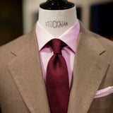 EG Cappelli handmade Red grenadine silk tie #5554