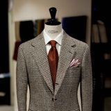 EG Cappelli handmade Brown grenadine silk tie #5561