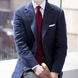 EG Cappelli handmade Red grenadine silk tie #5554