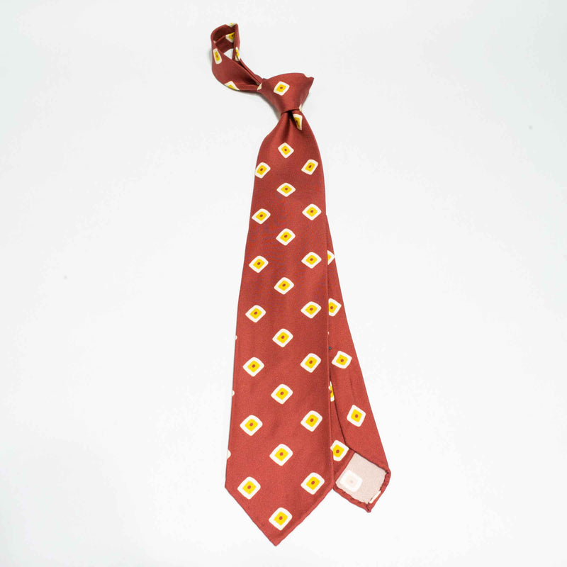 EG Cappelli handmade Red silk tie #9407