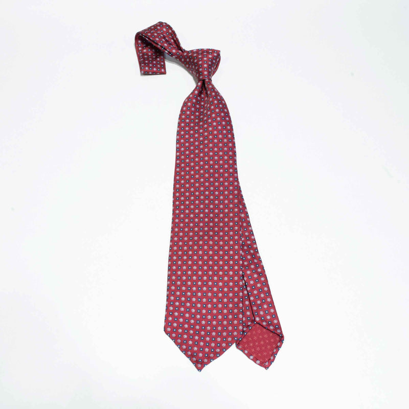 EG Cappelli handmade Red silk tie #9427