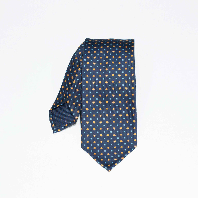 EG Cappelli handmade Blue silk tie #9566