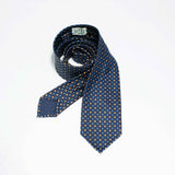 EG Cappelli handmade Blue silk tie #9566