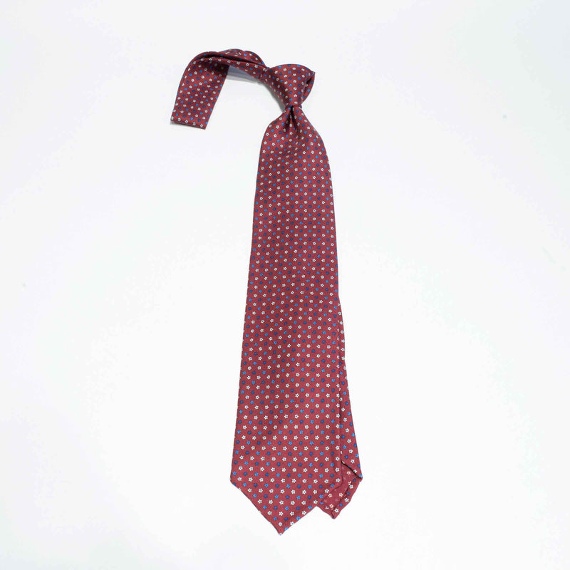 EG Cappelli handmade Red silk tie #9590