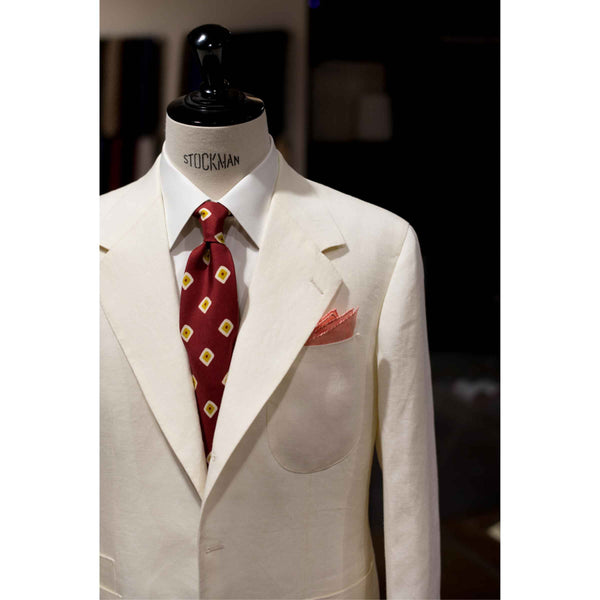 EG Cappelli handmade Red silk tie #9407