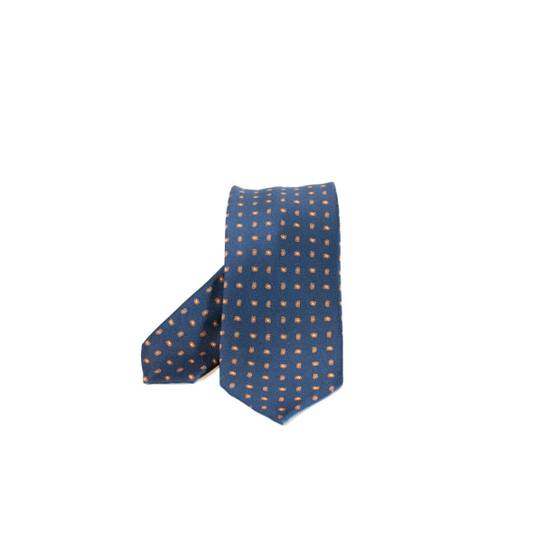 EG Cappelli handmade Blue silk tie #5515