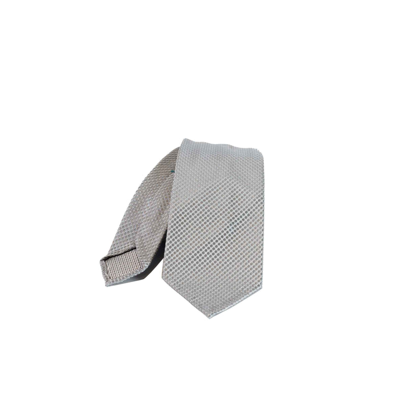 EG Cappelli handmade Grey silk tie #5520