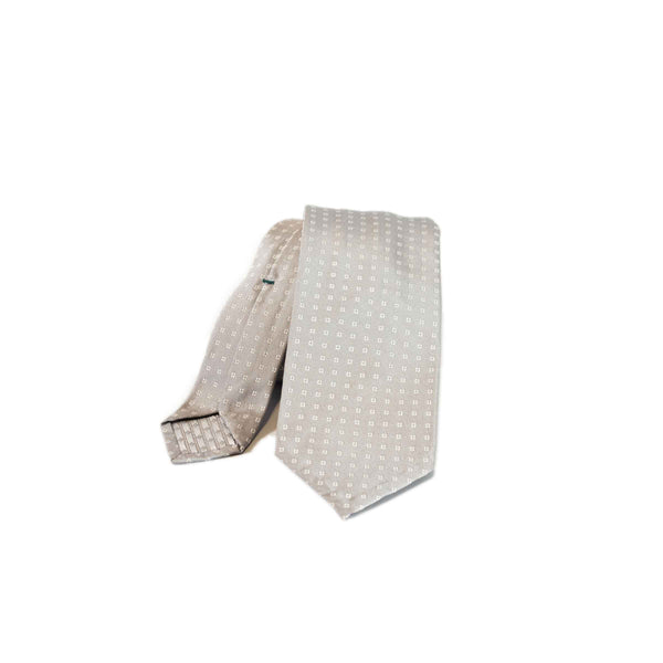 EG Cappelli handmade Grey silk tie #5526