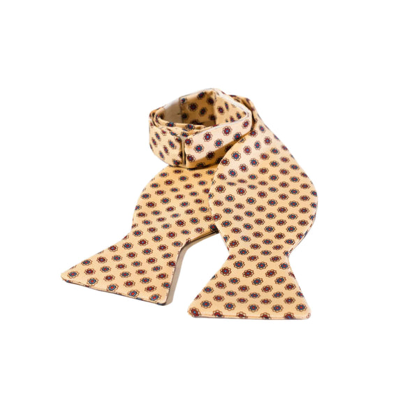 EG Cappelli handmade Yellow silk bow tie #5622