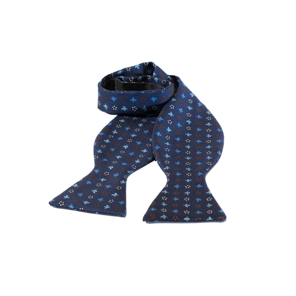 EG Cappelli Handmade Blue silk Bow Tie #5624