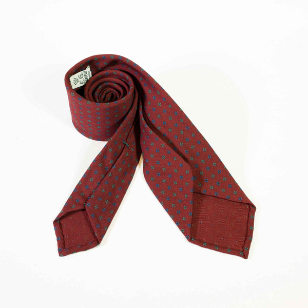 EG Cappelli handmade Red wool tie #5955