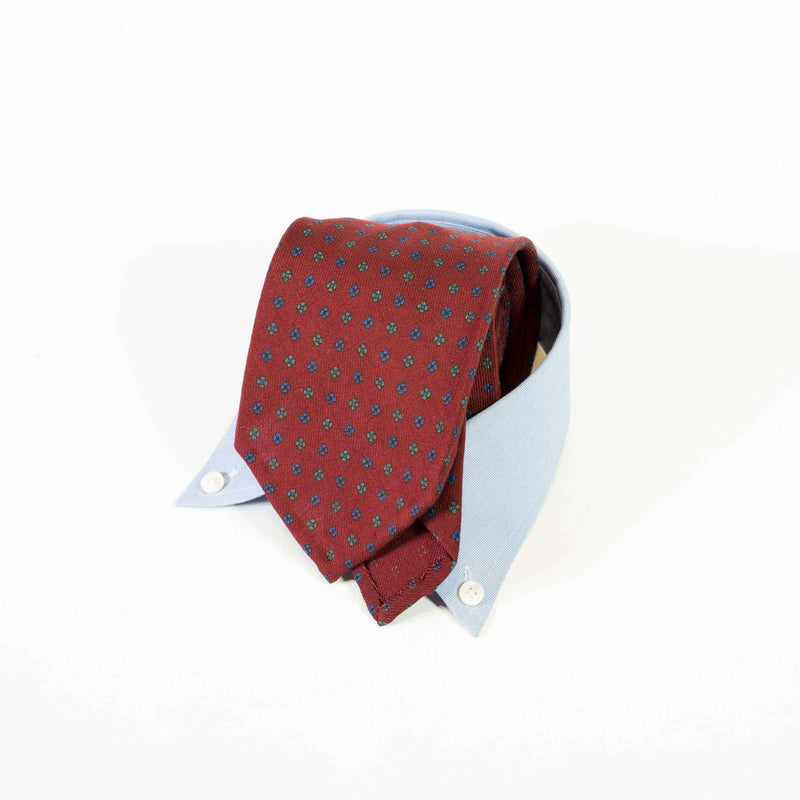 EG Cappelli handmade Red wool tie #5955