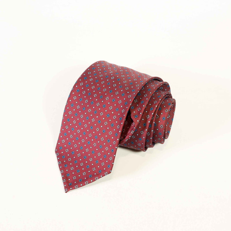 EG Cappelli handmade Red silk tie #5967