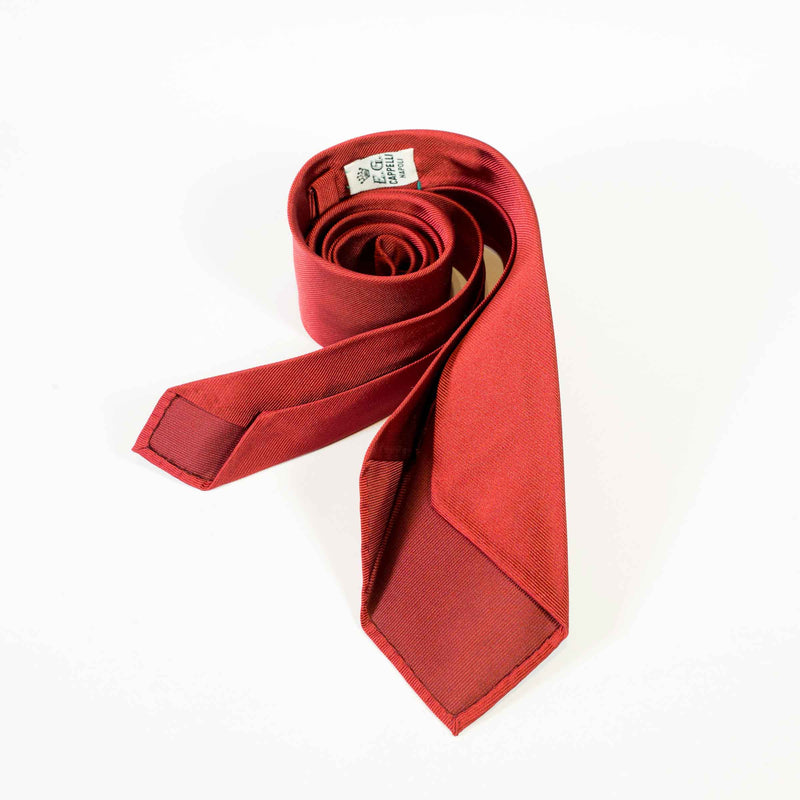 EG Cappelli handmade Red silk tie #5971