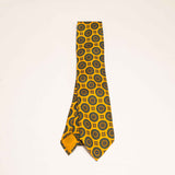 EG Cappelli handmade Mustard Yellow silk tie #5539