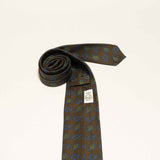 EG Cappelli handmade Brown silk tie #5536