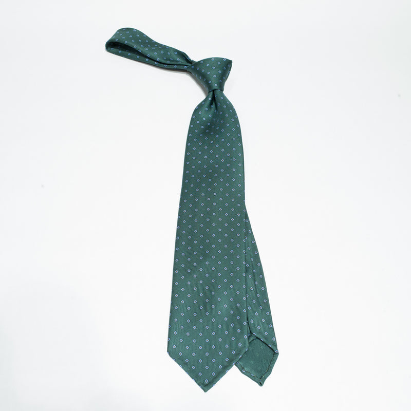 EG Cappelli handmade Green silk tie #9535