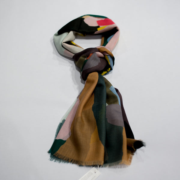 Begg & Co Painted Mallory Harper Camo Cashmere Scarf