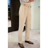 RED GANG - MTO Beige Linen Trousers