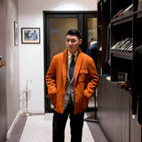 RED GANG - MTO "Teba" Mandarin Shetland Tweed Jacket