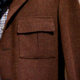 RED GANG - MTO "Teba" Tobacco Shetland Tweed Jacket