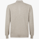 MTO Cashmere Zip Mock Sweater Beige 8543 9301