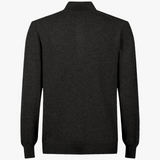 MTO Cashmere Zip Mock Sweater Charcoal 8543 6157